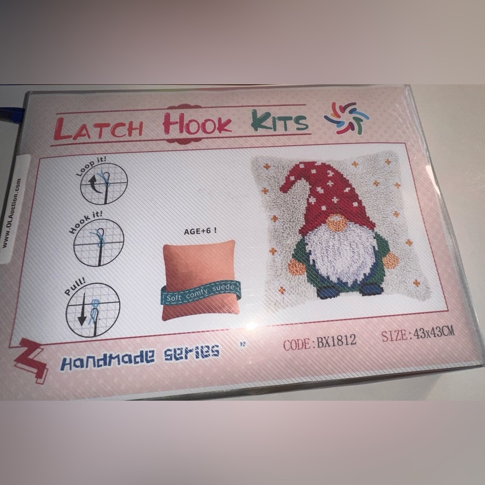 Latch Hook Kits Gnome Cushion Craft Kit.